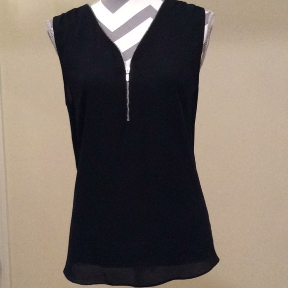 macys womens black tops